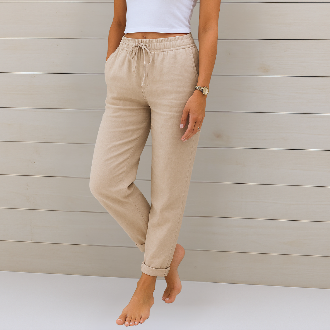 Anne | Premium Breathable Linen Stretch Trousers